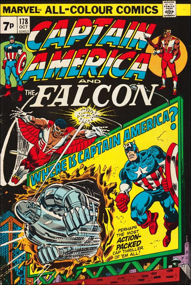 Captain America (1968) issue 178-B UK Price Cover