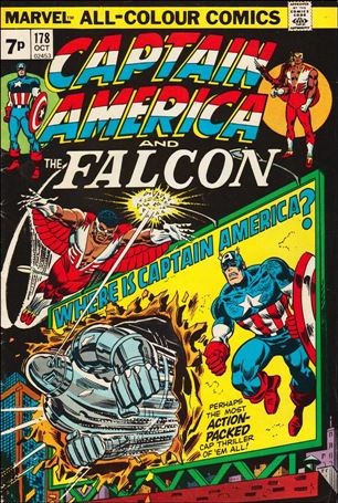 Captain America (1968) issue 178-B UK Price Cover