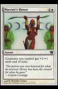 Magic the Gathering: 9th Edition (Base Set) card 53 Warrior's Honor
