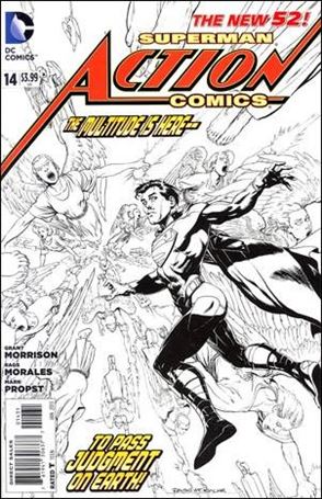 Action Comics (2011) issue 14-E Rags Morales 1:100 Black and White Cover