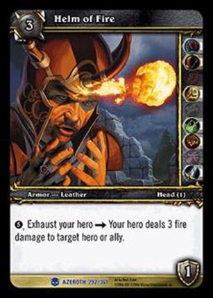 World of Warcraft: Heroes of Azeroth (Base Set) card 292 Helm of Fire
