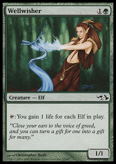Magic the Gathering: Duel Decks: Elves vs. Goblins (Base Set) card 15 Wellwisher