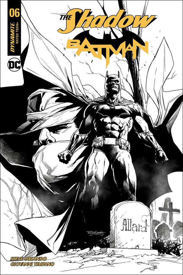 Shadow / Batman issue 6-J Stephen Segovia 1:50 Black and White Cover