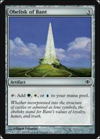 Magic the Gathering: Shards of Alara (Base Set) card 212 Obelisk of Bant