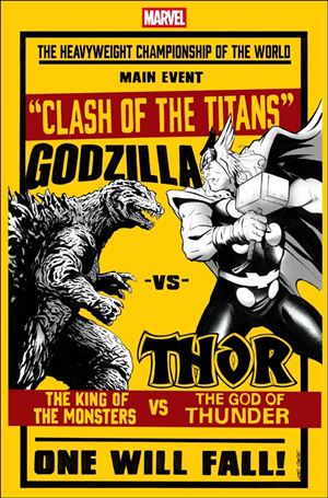 Godzilla vs. Thor issue 1-G Lee Garbett Versus Cover