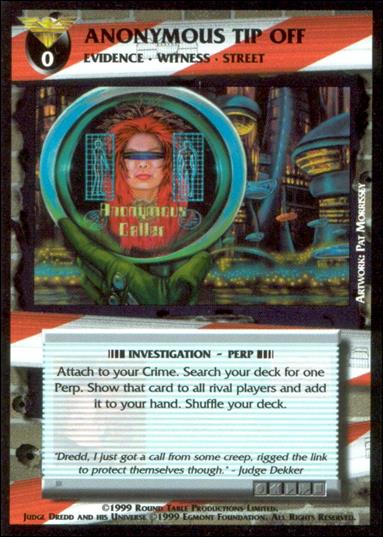 Dredd: The Card Game card 48 Anonymous Tip Off