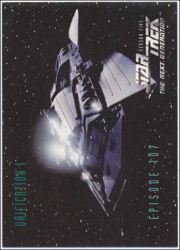 Star Trek: The Next Generation - The Episode Collection Season Five (Base Set) card 449 Unification I, Episode 107B