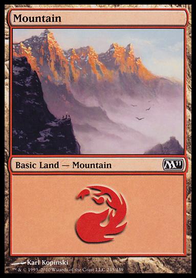 Magic the Gathering: 2011 Core Set (Base Set) card 245 Mountain