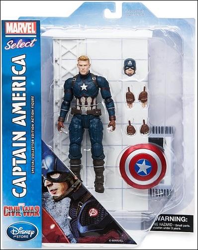Marvel Select figure 106-B Captain America Unmasked (Winter Soldier-Disney)