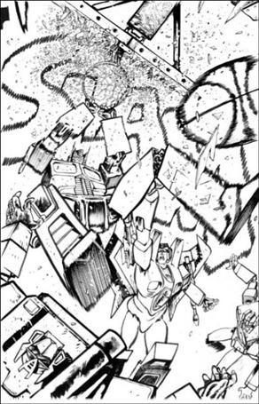 Transformers (2023) issue 1-ZAA Daniel Warren Johnson Exclusive B&W Wrap Cover