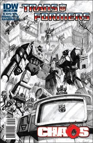 Transformers (2009) issue 28-C Decepticon 1:10 Sketch Cover