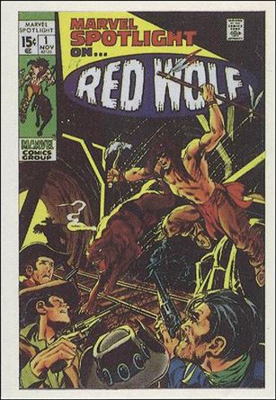 Marvel Super Heroes First Issue Covers (Base Set) card 50 Marvel Spotlight on ... Red Wolf
