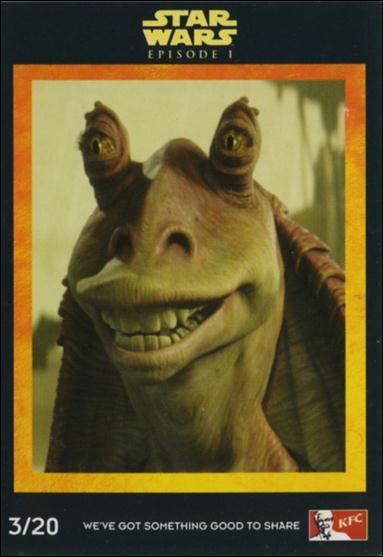 Star Wars: Episode I The Phantom Menace Kentucky Fried Chicken MALAYSIAN (Promo) card 3/20 Jar Jar Binks