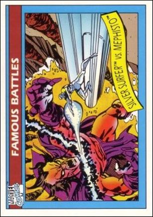 Marvel Universe: Series 1 (Base Set) card 96 Silver Surfer vs Mephisto