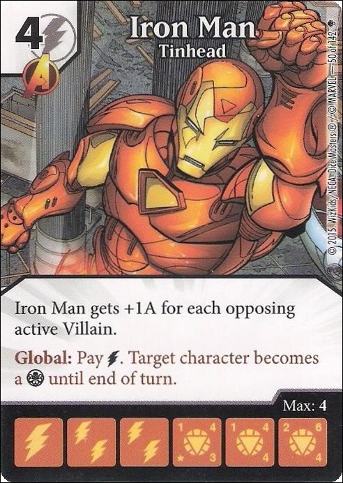 Marvel Dice Masters Age of Ultron  card 50 Iron Man: Tinhead