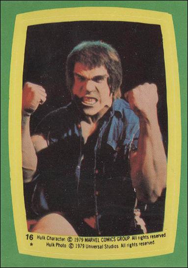 Incredible Hulk (Sticker Subset) card 16 card # 33