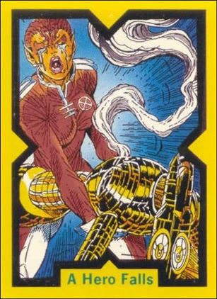 X-Force (Base Set) card 42 A Hero Falls