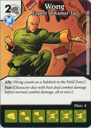 Marvel Dice Masters Doctor Strange card 22 Wong: Expert of Kamar-Taj