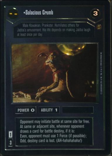 Star Wars: Reflections: A Collector's Bounty (Base Set) card 11 Salacious Crumb