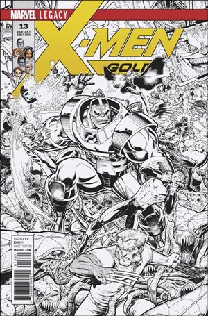 X-Men: Gold issue 13-F Arthur Adams 1:50 Black and White Connecting Cover