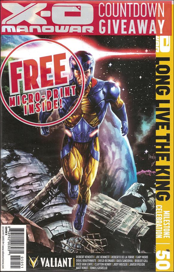 X-O Manowar (2012)  issue 50-E Polybagged Mico Suayan Cover