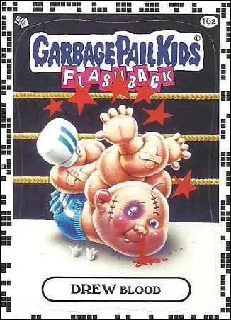 Garbage Pail Kids: Flashback Series 2 (White Border Base Set) card 16a Drew Blood