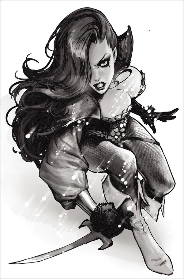 Red Sonja (2021) issue 7-J Sozomaika 1:10 Black & White Virgin Cover