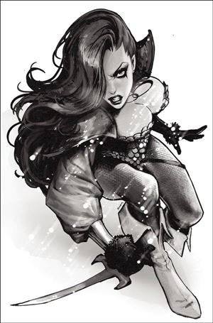 Red Sonja (2021) issue 7-J Sozomaika 1:10 Black & White Virgin Cover