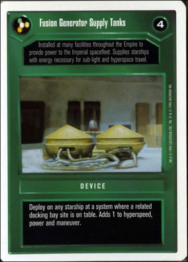 Star Wars: Premiere Unlimited (Base Set) card 41 Fusion Generator Supply Tanks
