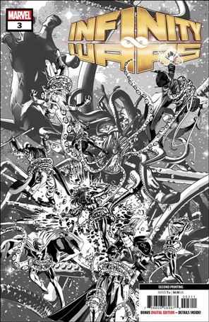 Infinity Wars issue 3-D Mike Deodato Jr. B&W Cover (2nd Printing)