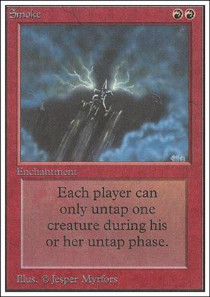 Magic the Gathering: Unlimited (Base Set) card 176 Smoke