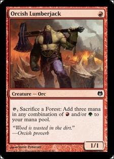 Magic the Gathering: Duel Decks: Heroes vs. Monsters (Base Set) card 44 Orcish Lumberjack