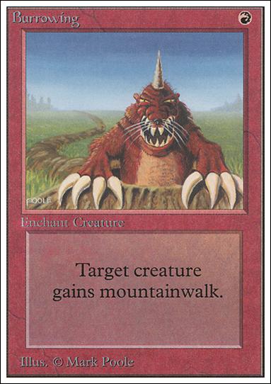 Magic the Gathering: Unlimited (Base Set) card 139 Burrowing