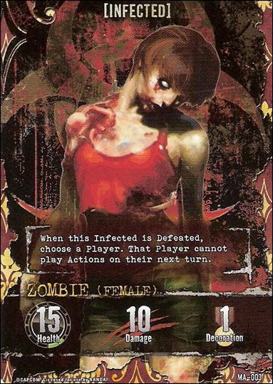 Resident Evil (Base Set) card MA-003 Zombie (Female)