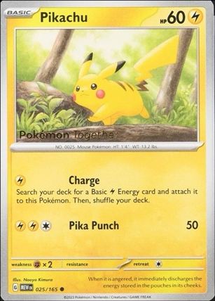 Pokemon: Scarlet & Violet - 151 (Base Set) card 025/165-D Pikachu (Non-Holo) 