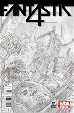 Fantastic Four (2014) issue 1-D Alex Ross 1:300 75th Anniversary Sketch Cover
