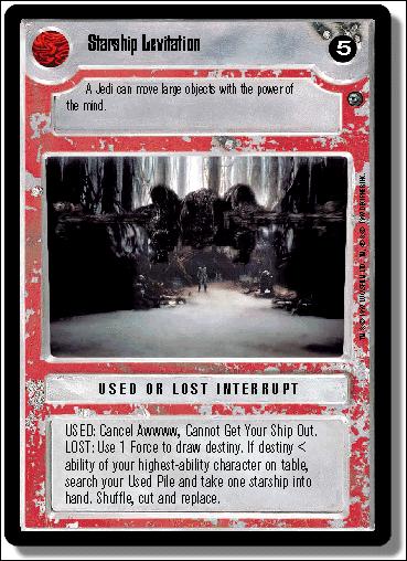 Star Wars: Dagobah Limited (Base Set) card 161 Starship Levitation
