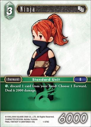 Final Fantasy Trading Card Game: Opus I (Base Set) card 078C Ninja