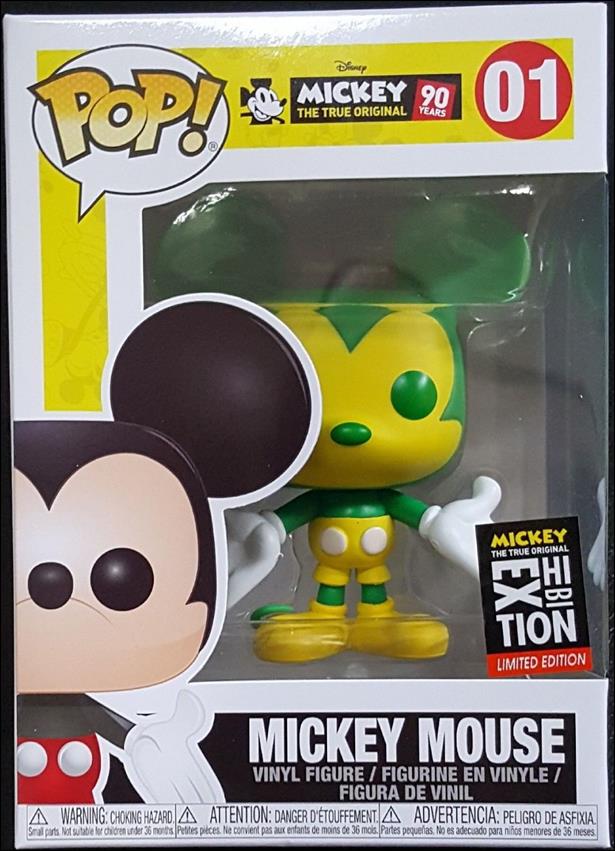 POP! Disney figure 1-M Mickey Mouse (Green & Yellow) NYC Exhibition