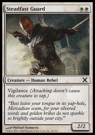 Magic the Gathering: 10th Edition (Base Set) card 48 Steadfast Guard