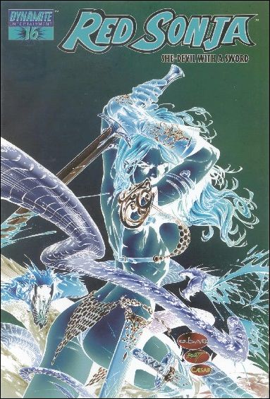 Red Sonja (2005) issue 16-E Eric "e.Bas" Basaldua 1:10 Negative Cover
