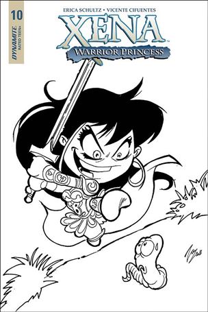 Xena: Warrior Princess (2018) issue 10-D Vicente Cifuentes 1:20 Black & White Cover