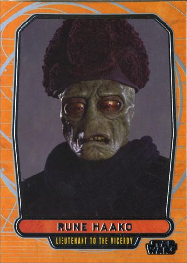 Star Wars Galactic Files (Base Set) card 85 Rune Haako Lieutenant to the Viceroy