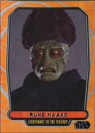 Star Wars Galactic Files (Base Set) card 85 Rune Haako Lieutenant to the Viceroy