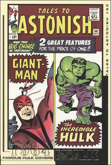 Hulk Film and Comic Cards (Famous Hulk Covers Subset) card FC08 Tales to Astonish #60 - 1964