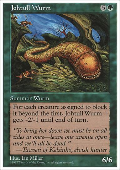 Magic the Gathering: 5th Edition (Base Set) card 306 Johtull Wurm