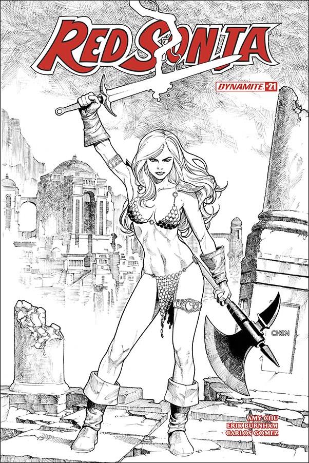 Red Sonja (2017) issue 21-G Sean Chen 1:10 Black & White Cover