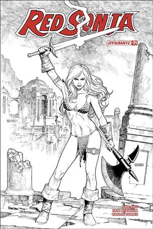 Red Sonja (2017) issue 21-G Sean Chen 1:10 Black & White Cover
