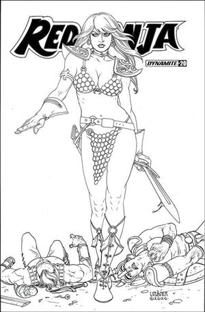 Red Sonja (2019) issue 20-K Joseph Michael Linsner 1:20 Black & White Cover