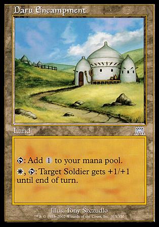 Magic the Gathering: Onslaught (Base Set) card 315 Daru Encampment